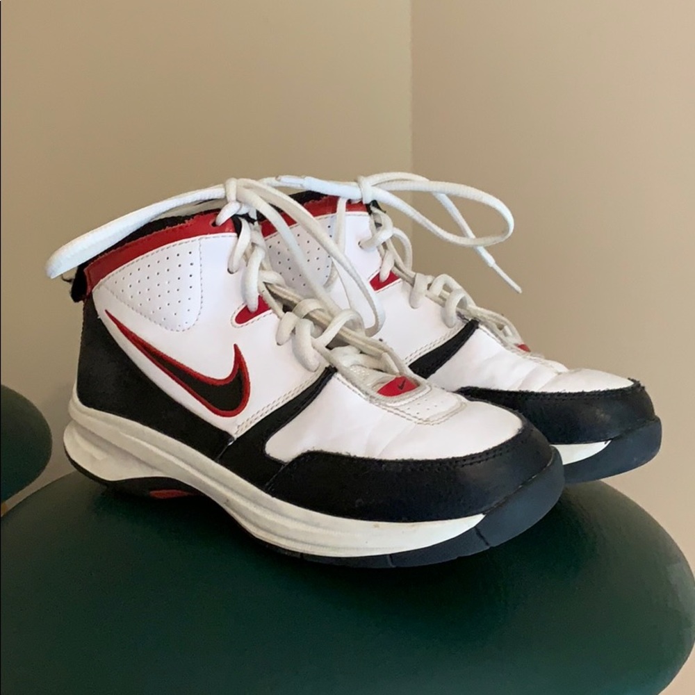 Red, White, and Black Nike Athletic Sneakers